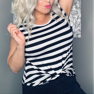 Black and White Striped T-Shirt